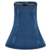 Top lungo senza spalline con bottoni Lennox – Blu scuro