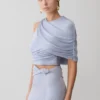 Top monospalla in lurex Adrienne – Blu pastello Top monospalla in lurex Adrienne – Blu pastello