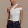 Top monospalla in modal Anna – Bianco Top monospalla in modal Anna – Bianco