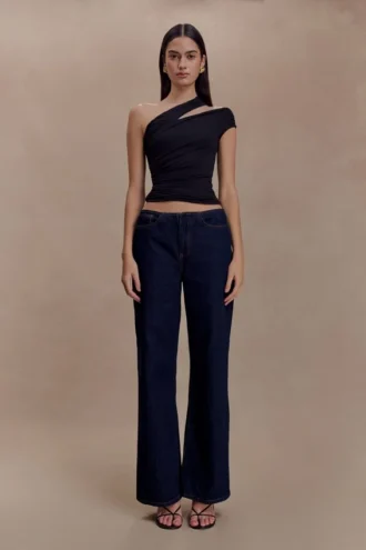 Top monospalla in modal Anna – Nero