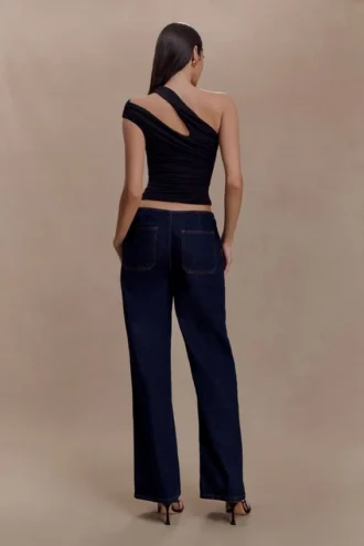 Top monospalla in modal Anna – Nero