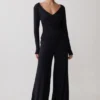 Top Sari in modal a maniche lunghe – Nero Top Sari in modal a maniche lunghe – Nero
