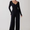 Top Sari in modal a maniche lunghe – Nero Top Sari in modal a maniche lunghe – Nero