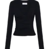 Top Sari in modal a maniche lunghe – Nero Top Sari in modal a maniche lunghe – Nero