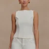 Top senza maniche a pannelli Coraline – Bianco Top senza maniche a pannelli Coraline – Bianco