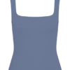 Top senza maniche Aisling a scollo quadrato a costine – Blu fiordaliso Top senza maniche Aisling a scollo quadrato a costine – Blu fiordaliso