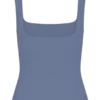 Top senza maniche Aisling a scollo quadrato a costine – Blu fiordaliso Top senza maniche Aisling a scollo quadrato a costine – Blu fiordaliso