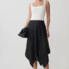 Top senza maniche Aisling con scollo quadrato a costine – Avorio Top senza maniche Aisling con scollo quadrato a costine – Avorio