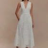 Top senza maniche Arla con ricami – Bianco Top senza maniche Arla con ricami – Bianco