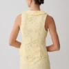 Top senza maniche con lacci sul davanti Tessa Broderie – Giallo limone Top senza maniche con lacci sul davanti Tessa Broderie – Giallo limone