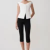 Top senza maniche con spalle scoperte e bottoni Billie – Bianco Top senza maniche con spalle scoperte e bottoni Billie – Bianco
