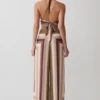 Top senza maniche in chiffon con scollo all’americana Thea – Righe multicolori Top senza maniche in chiffon con scollo all’americana Thea – Righe multicolori