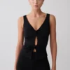 Top senza maniche Millie Twist – Nero Top senza maniche Millie Twist – Nero
