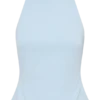 Top senza maniche Portia in scuba – Azzurro