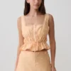 Top senza maniche ricamato Vivian – Arancione Top senza maniche ricamato Vivian – Arancione
