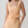 Top senza maniche ricamato Vivian – Arancione Top senza maniche ricamato Vivian – Arancione