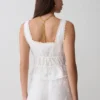 Top senza maniche ricamato Vivian – Bianco Top senza maniche ricamato Vivian – Bianco