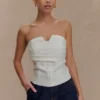 Top senza spalline in cotone Zillah – Bianco Top senza spalline in cotone Zillah – Bianco