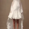 Velo con bordi in pizzo Paulette – Bianco