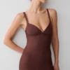 Vestito in maglia a fascia Maison – Cioccolato