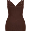 Vestito in maglia a fascia Maison – Cioccolato
