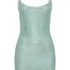 Vestito Jasmyn Hot Fix con schiena in rete – Menta Vestito Jasmyn Hot Fix con schiena in rete – Menta