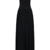 Vestito lungo con arricciature in cotone Maureen – Nero Vestito lungo con arricciature in cotone Maureen – Nero