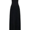 Vestito lungo con arricciature in cotone Maureen – Nero Vestito lungo con arricciature in cotone Maureen – Nero