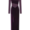 Vestito lungo Davina in velluto e rete – Viola Vestito lungo Davina in velluto e rete – Viola