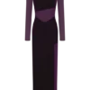 Vestito lungo Davina in velluto e rete – Viola Vestito lungo Davina in velluto e rete – Viola
