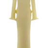 Vestito lungo in maglia con spalle scoperte Sandrine – Giallo limone