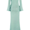 Vestito lungo in maglia lurex Sandrine – Acqua