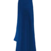 Vestito lungo in raso e chiffon Carah – Cobalto