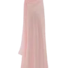 Vestito lungo in raso e chiffon Carah – Rosa pallido Vestito lungo in raso e chiffon Carah – Rosa pallido