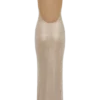 Vestito lungo Jasmyn Hot Fix con schiena in rete – Nude Vestito lungo Jasmyn Hot Fix con schiena in rete – Nude