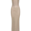 Vestito lungo Jasmyn Hot Fix con schiena in rete – Nude Vestito lungo Jasmyn Hot Fix con schiena in rete – Nude
