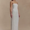 Vestito lungo senza spalline con decorazioni Gemma – Avorio Vestito lungo senza spalline con decorazioni Gemma – Avorio