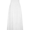 Vestito lungo senza spalline Maureen in broderie – Bianco Vestito lungo senza spalline Maureen in broderie – Bianco