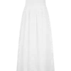 Vestito lungo senza spalline Maureen in broderie – Bianco Vestito lungo senza spalline Maureen in broderie – Bianco