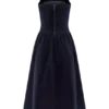 Vestito midi con scollo all’americana in Denim Caroline – Blu indaco Vestito midi con scollo all’americana in Denim Caroline – Blu indaco