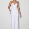 Vestito midi senza spalline con paillettes Maisie – Bianco Vestito midi senza spalline con paillettes Maisie – Bianco