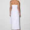 Vestito midi senza spalline con paillettes Maisie – Bianco Vestito midi senza spalline con paillettes Maisie – Bianco