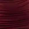 Vestito mini con scollo a V e maniche lunghe Hayden – Borgogna