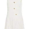 Vestito mini plissettato senza maniche Mackenzie – Avorio Vestito mini plissettato senza maniche Mackenzie – Avorio