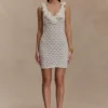Vestito senza maniche in maglia con volant Brigid – Avorio Vestito senza maniche in maglia con volant Brigid – Avorio