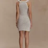 Vestito senza maniche in maglia con volant Brigid – Avorio Vestito senza maniche in maglia con volant Brigid – Avorio